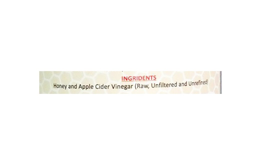 Dr. Pathkar's Apple Cider Vinegar with Honey (With the Mother)   Glass Bottle  500 millilitre